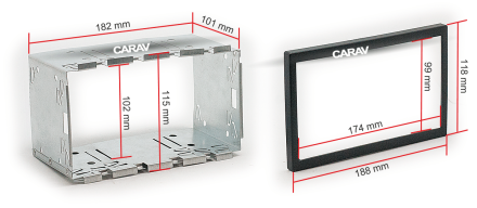 Шахта для магнитолы Универсальная 110 мм