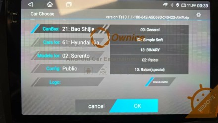 Рамка переходная в Kia Sorento (13-19) для дисплея 9 дюймов (для авто с Navi) с кнопками Тип 2