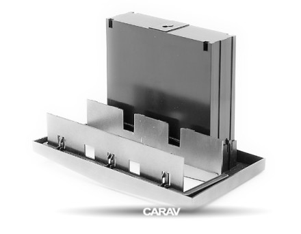 Рамка переходная 1din Opel Astra H, Vectra, Zafira (Серебро с ребром) с полкой