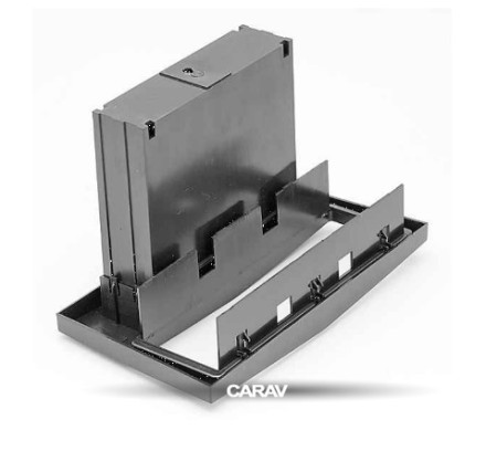 Рамка переходная 1din Opel Astra H, Vectra, Zafira (Черная с ребром) с полкой