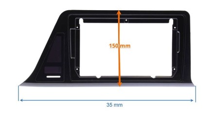 Рамка для установки в Toyota C-HR 2019+ для дисплея 9 дюймов (правый руль) Тип2