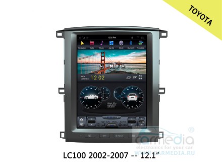 Головное устройство для Lexus LX470 и Toyota Land Cruiser 100 (2002-2007) для всех комплектаций Tesla-Style