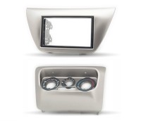 Рамка переходная 2din Mitsubishi Lancer IX (00-10) + панель для переноса кондиционера, серебро Рамка переходная 2din Mitsubishi Lancer IX (00-10) + панель для переноса кондиционера, серебро