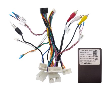 Комплект проводов для установки магнитолы в Toyota 2012+ (осн., антенна, мультируль, CAN, CAM, AMP) Тип2