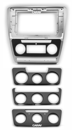 Рамка для установки в SKODA Octavia (1Z) 2004- 2013 (серебро) дисплея 10 дюймов