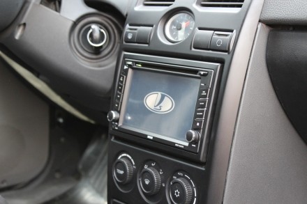 Рамка переходная 2din LADA Priora (08-13) черная матовая с карманом