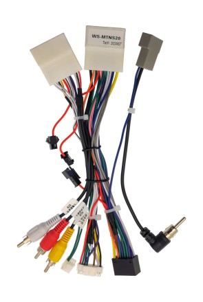 Комплект проводов для установки магнитолы в Nissan 2014 - 2020 (осн., ант., мультируль, CAN, CAM360) RZC