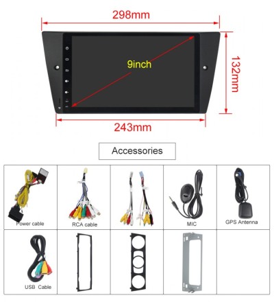 Монитор Android 10,25 дюймов для BMW 3 серии (E90/E91/E92) 2006-2012