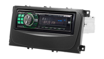 Рамка переходная 1din Ford Focus II, Mondeo, S-Max, C-Max (07+), Galaxy (06+), Kuga (08+), Черный