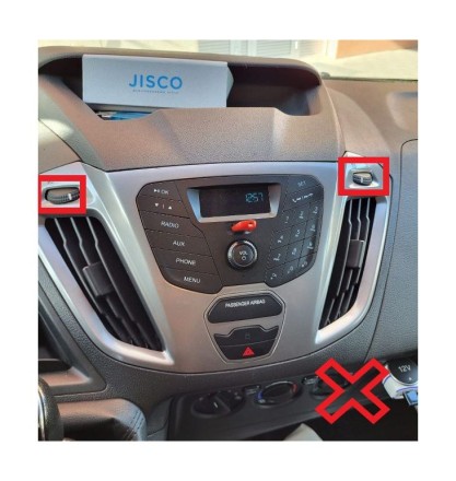 Рамка переходная в FORD Transit 2014+ (для комплектации БЕЗ CD) для дисплея 9 дюймов