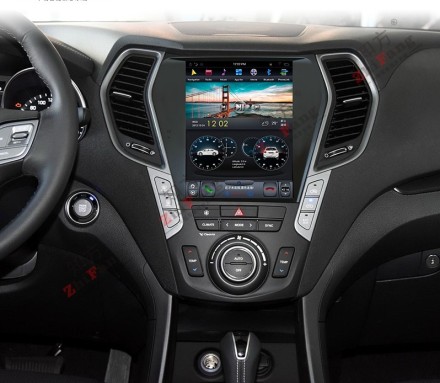 Штатная магнитола Hyundai Santa Fe III DM (12-19) (все комплектации) Tesla-Style