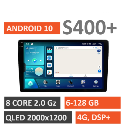 Магнитола на Андроид Volvo XC70, V70, S60 (00-04) COMPAS S400 с 2K экраном  с DSP, SIM 4G + Carplay 1