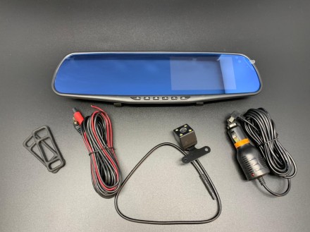 Зеркало заднего вида с монитором 4,3 и двухканальным видеорегистратором 2