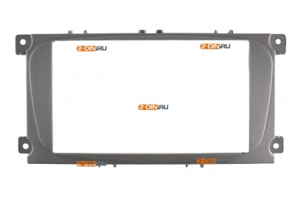 Рамка переходная 2din Ford Focus II, Mondeo, S-Max, C-Max (07+), Galaxy (06+), Kuga (08+) Серая с креплением №7