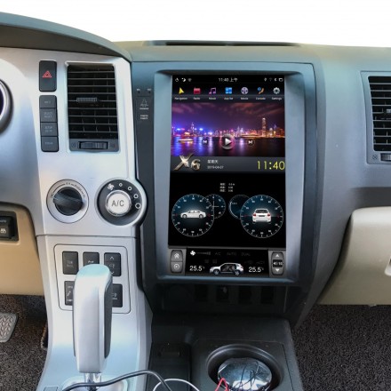 Головное устройство для Toyota Tundra (2007-2013), Sequoia (2008-2013) Tesla-Style
